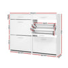 Artiss Shoe Cabinet 36 Pairs White