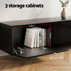 Artiss Floating TV Unit & Lift-Top Coffee Table Set – Black Gloss