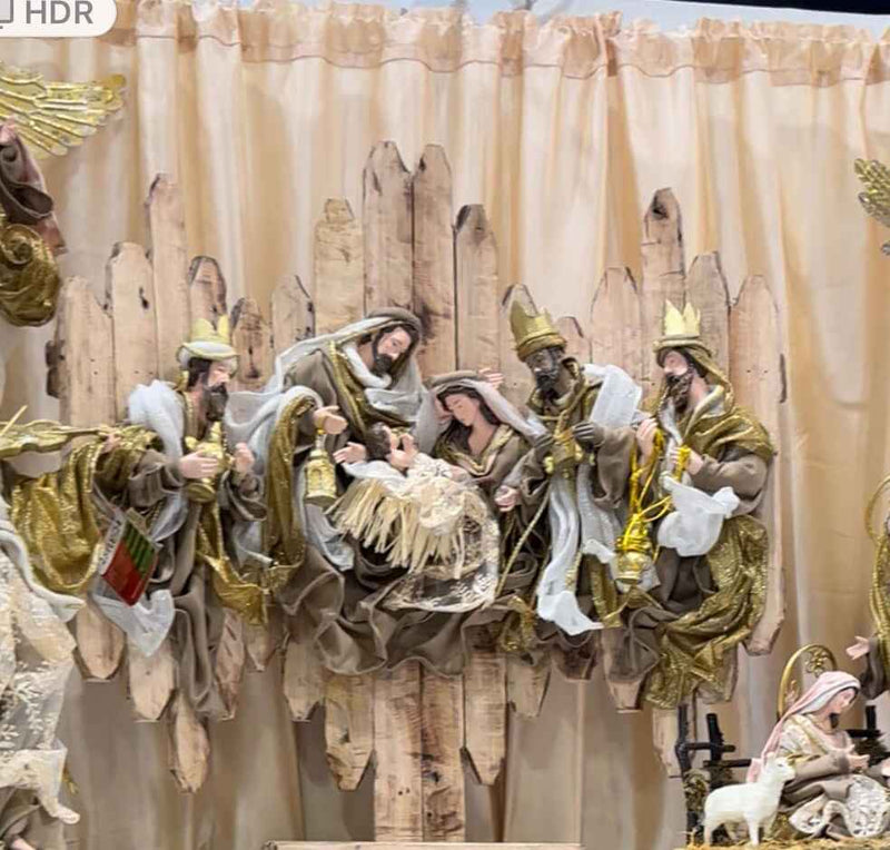 78cm Handmade Christmas Nativity Wreath