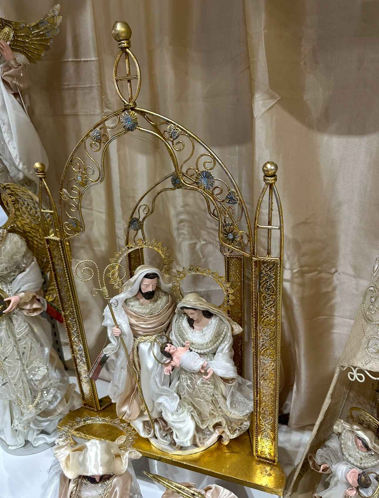 65cm Handmade Holy Family Nativity Gazebo