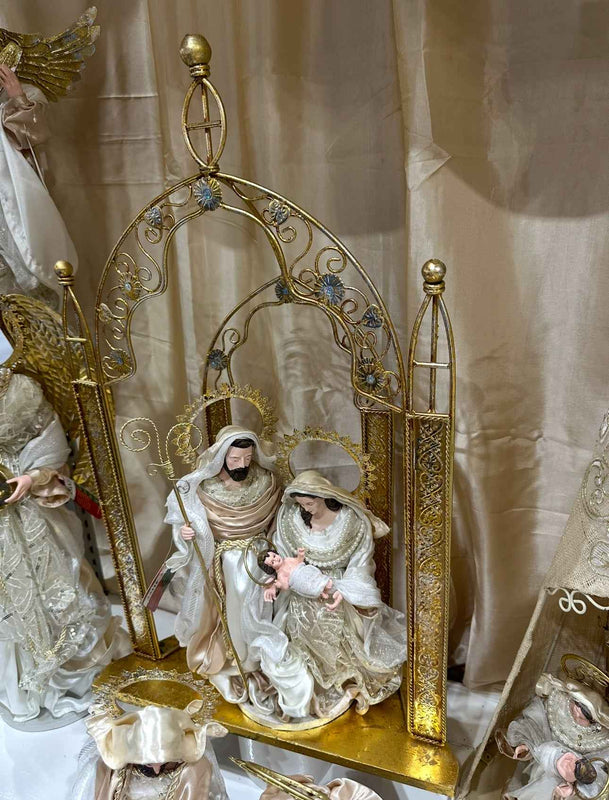65cm Handmade Holy Family Nativity Gazebo