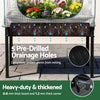 Green Fingers Elevated Metal Garden Bed w/ Mini Greenhouse 116×60 cm