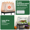 Green Fingers Elevated Metal Garden Bed w/ Mini Greenhouse 116×60 cm