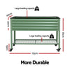 Portable Elevated Garden Bed w/ Wheels & Storage Shelf 115x60x81cm