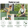 Portable Elevated Garden Bed w/ Wheels & Storage Shelf 115x60x81cm