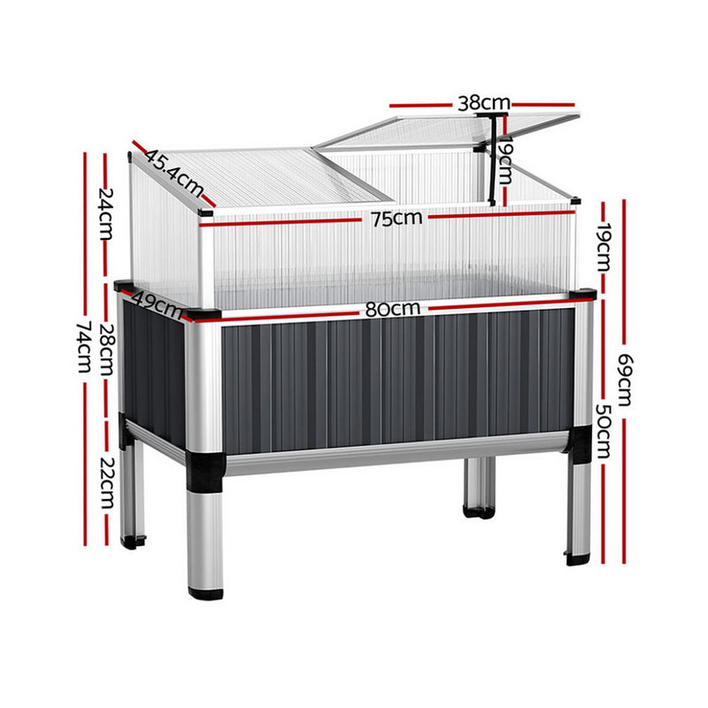 Green Fingers Raised Garden Bed x2 80×49×74cm