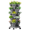 Green Fingers 5‑Tier Vertical Garden Bed – Grey
