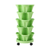 Green Fingers 5-Tier Vertical Garden Bed – Stackable Planters (Light Green)