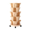 Green Fingers 5-Tier Vertical Garden Bed – Stackable Planters (Beige)