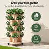 Green Fingers 5-Tier Vertical Garden Bed – Stackable Planters (Beige)