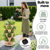 Green Fingers 5-Tier Vertical Garden Bed – Stackable Planters (Beige)