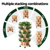 Green Fingers 5-Tier Vertical Garden Bed – Stackable Planters (Beige)