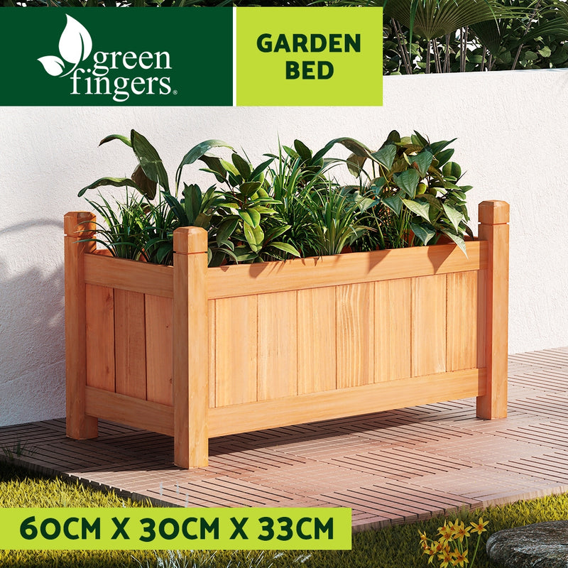 Green Fingers Elevated Wooden Planter 60x30x33 cm