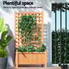 Green Fingers Wooden Garden Bed + Trellis (2‑Pack) 64×35×115 cm