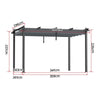 Instahut 3x4m Aluminium Outdoor Gazebo – Grey