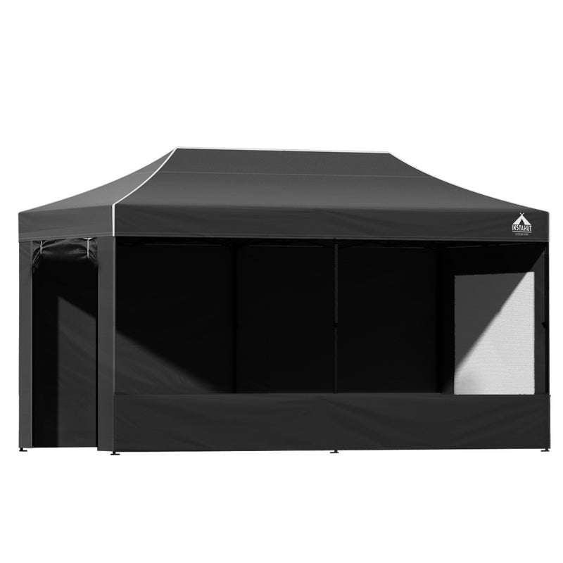 Instahut 3x6 Pop Up Marquee Tent Black