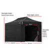 Instahut 3x6 Pop Up Marquee Tent Black
