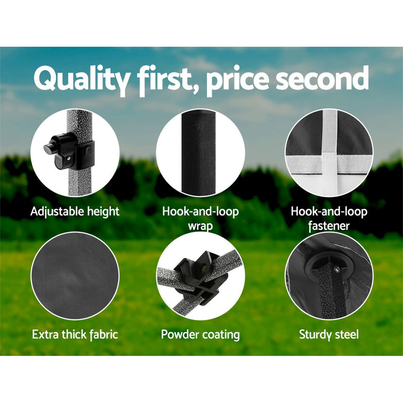 Instahut 3x6 Pop Up Marquee Tent Black
