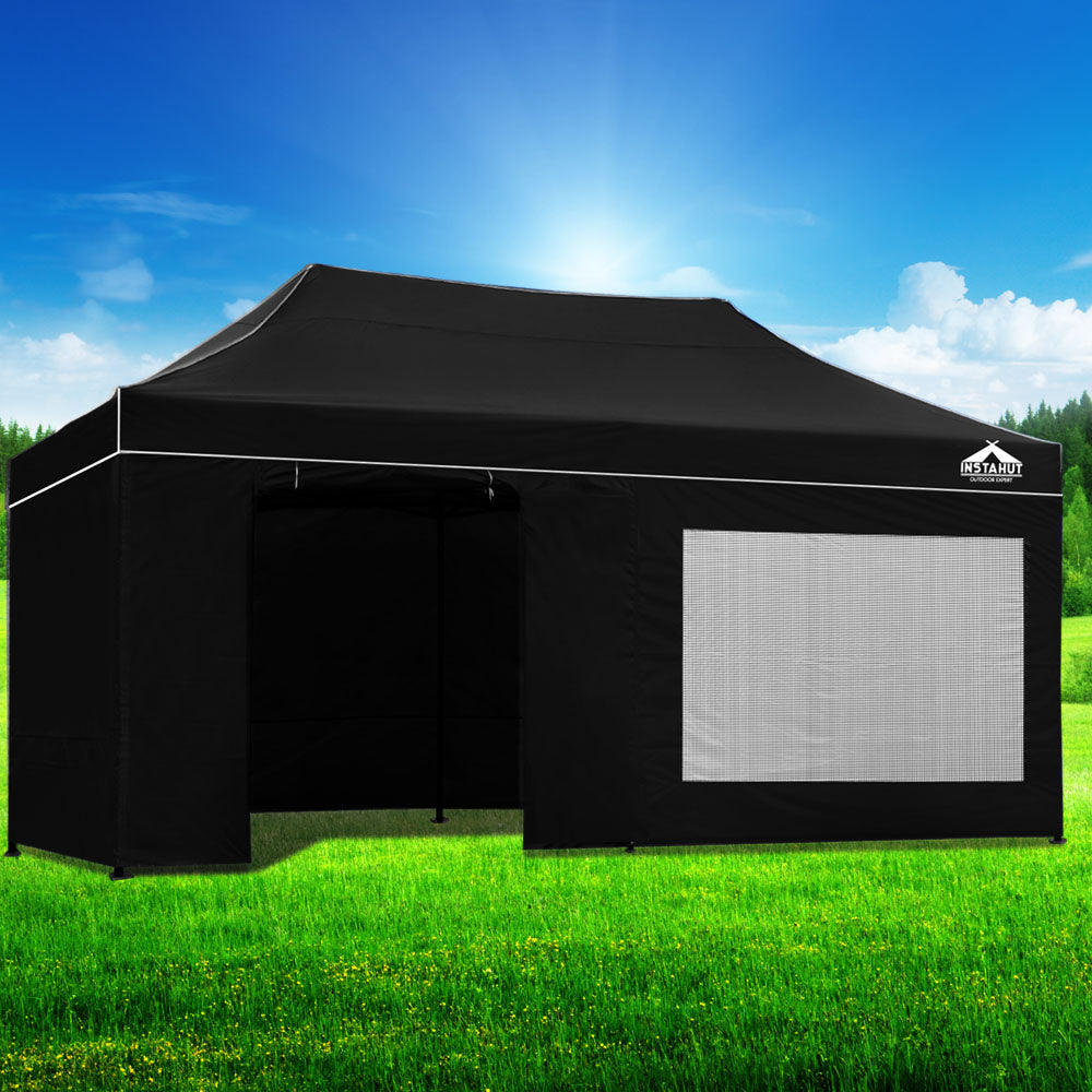 Instahut 3x6 Pop Up Marquee Tent Black