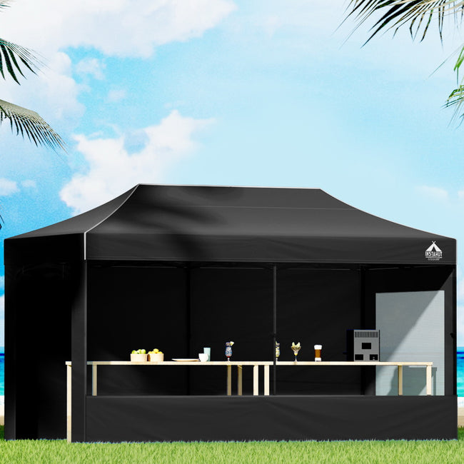 Instahut 3x6 Pop Up Marquee Tent Black