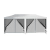 Instahut 3x6m Folding Pop Up Gazebo Mesh Wall White
