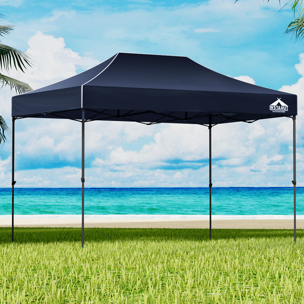 Instahut 3x4.5m Pop Up Gazebo with Base Pods Navy