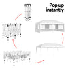 Instahut 3x6m Pop Up Gazebo with Side Walls White