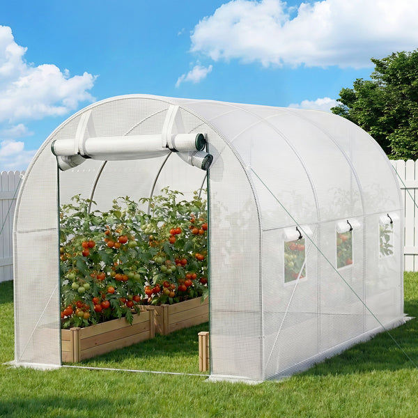 Green Fingers Walk-In Greenhouse 3×2×2 m – White