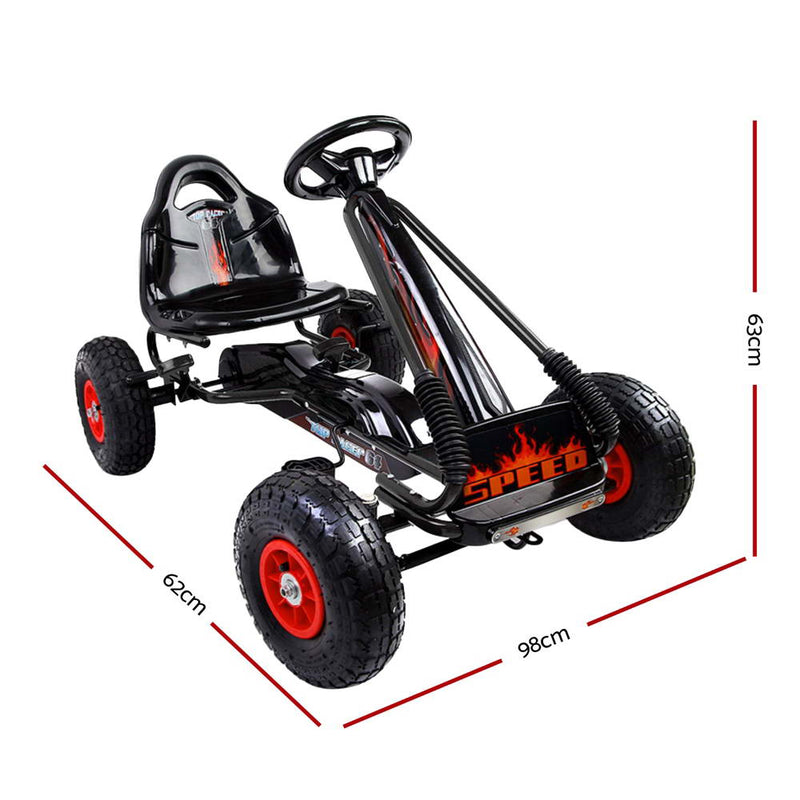 Rigo Kids Pedal Go Kart Black