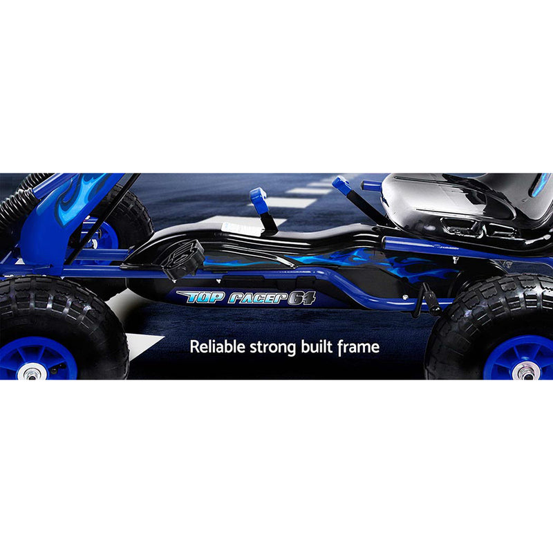 Rigo Kids Pedal Go Kart Racing Car – Blue
