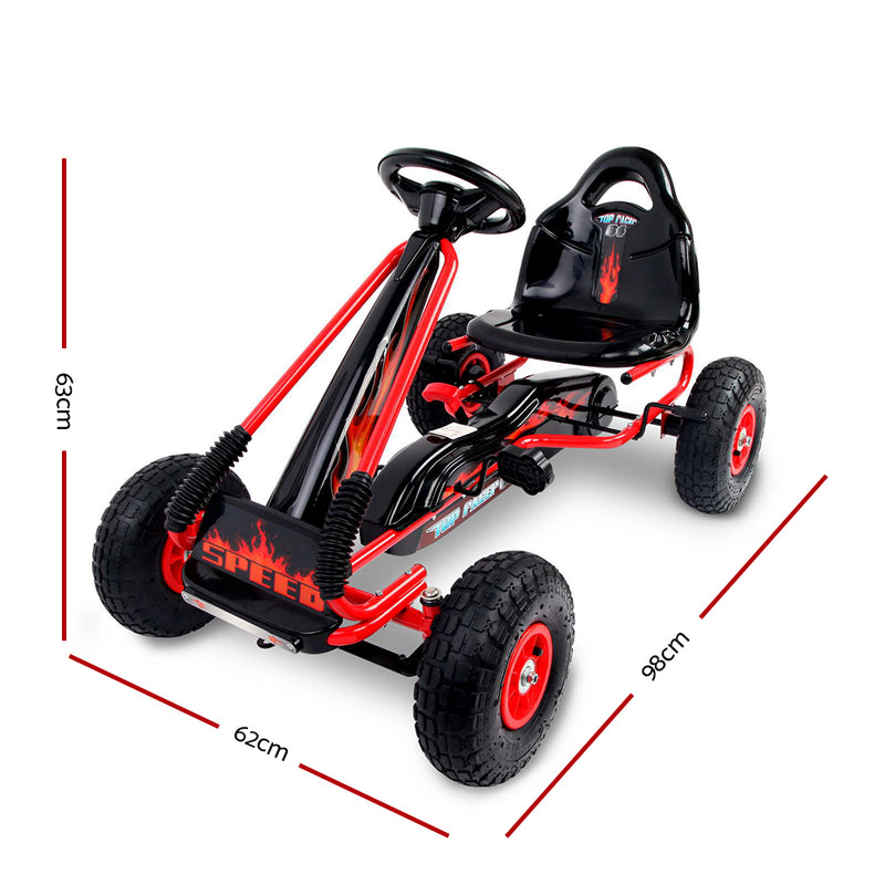 Rigo Kids Pedal Go Kart Racing Car – Red