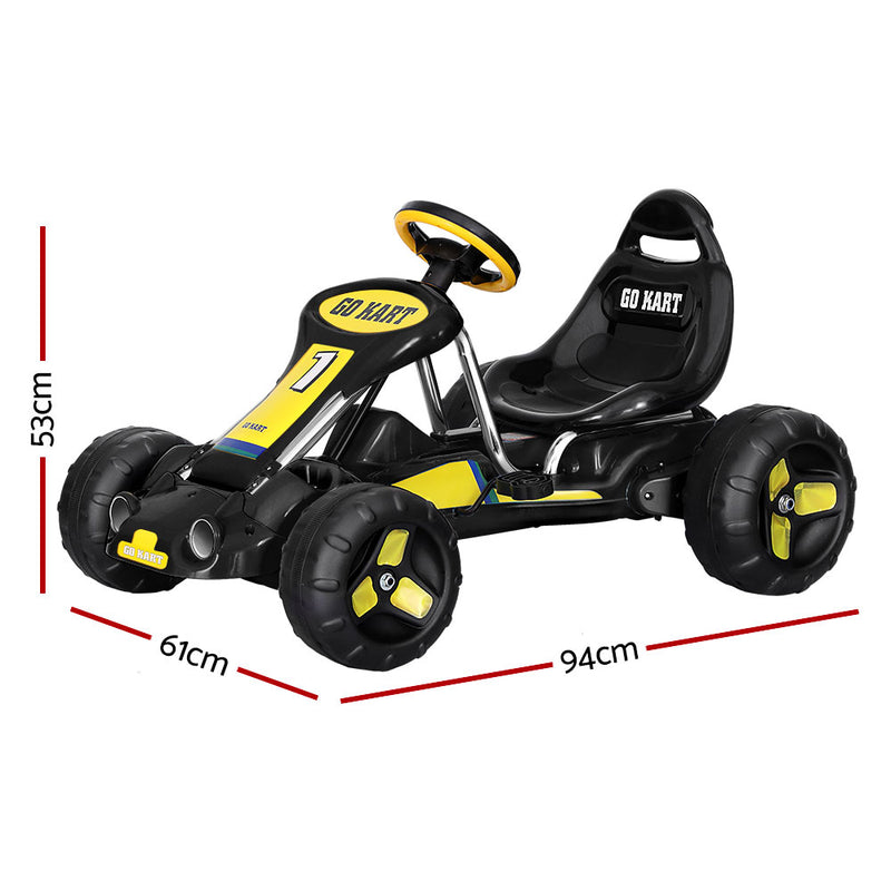 Rigo Kids Pedal Go Kart Racing Car – Black