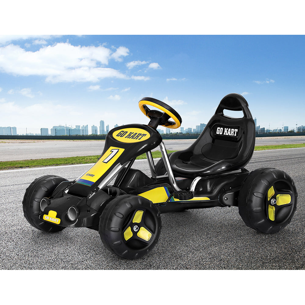 Rigo Kids Pedal Go Kart Racing Car – Black