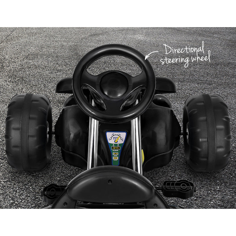 Rigo Kids Pedal Go Kart Racing Car – Black