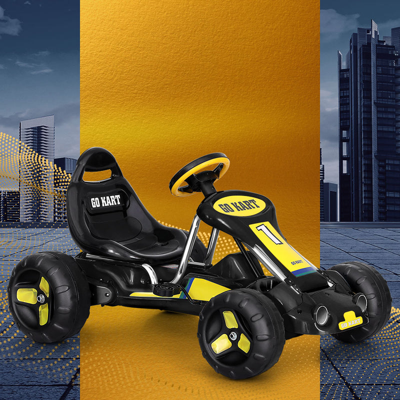 Rigo Kids Pedal Go Kart Racing Car – Black