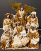 Gold Handmade Christmas Nativity Set