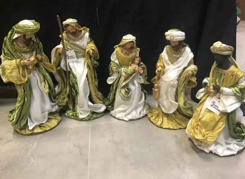 35–50cm Handmade Nativity Set with Manger & Angel