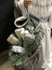 Grey & White Standing Santa – 55cm