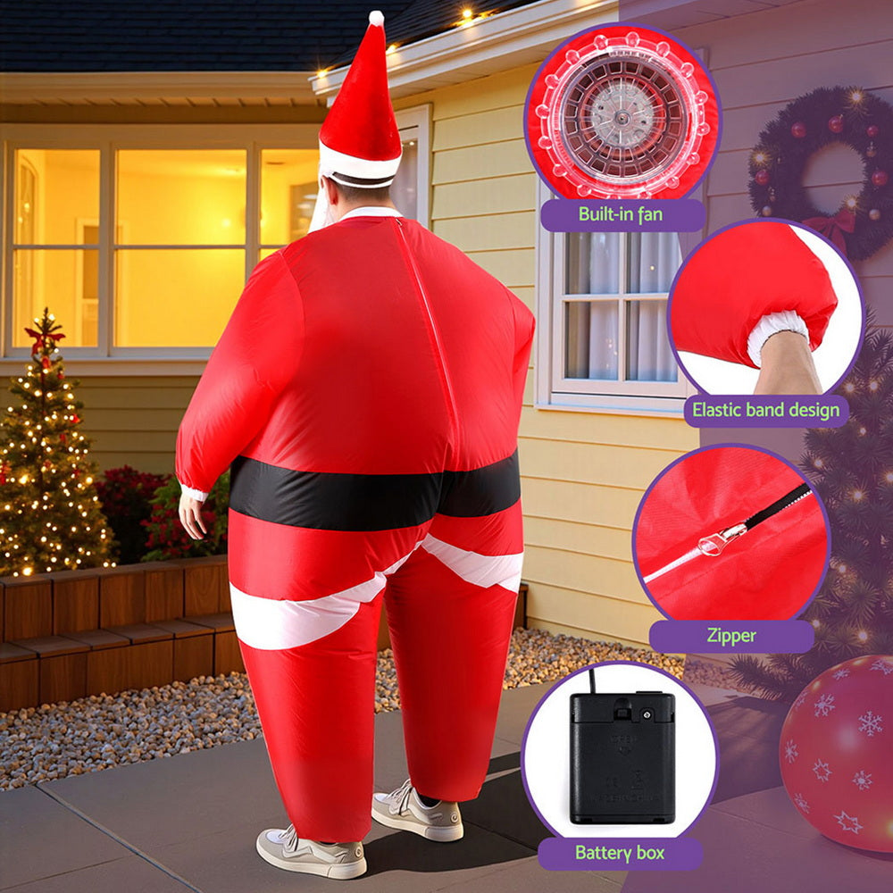 Inflatable Christmas Santa Claus Costume Adult