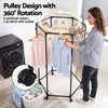 Artiss 6 Rod Rolling Clothes Rack Airer with Wheels