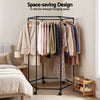 Artiss 6 Rod Rolling Clothes Rack Airer with Wheels