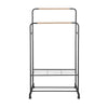 Artiss Double Rod Clothes Rack Airer with Storage Shelf