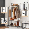 Artiss Double Rod Clothes Rack Airer with Storage Shelf