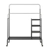 Artiss Double Rod Clothes Rack with Shelf