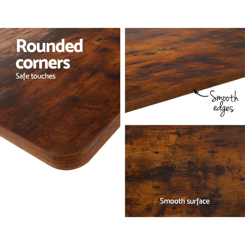 120cm Motorised Standing Desk – Rustic Brown