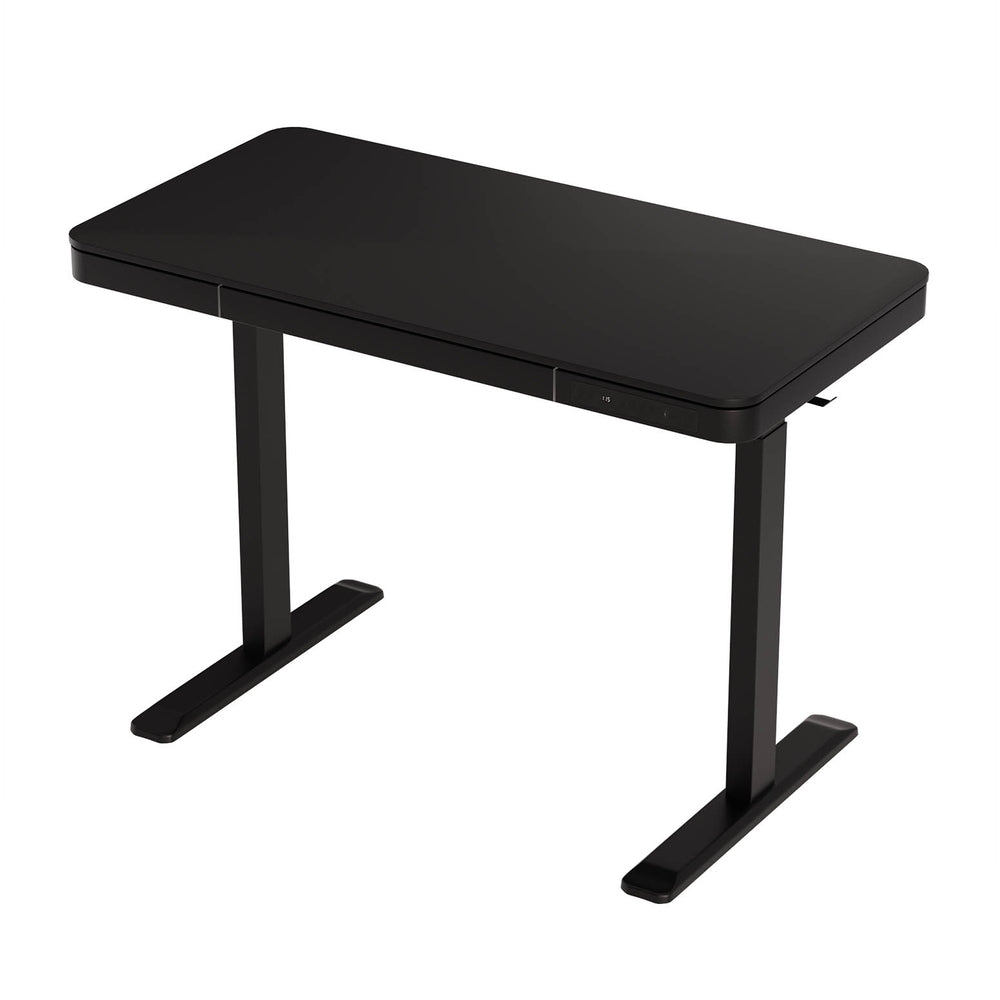 Motorised Electric Standing Desk with Drawer – 120CM Black