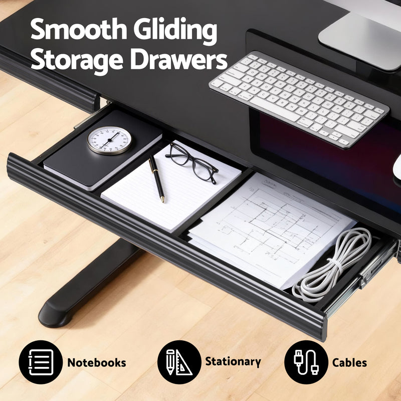 Artiss Motorised 120 cm Electric Standing Desk – Black