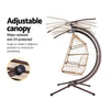 Gardeon 2-Seater Egg Swing Chair – Latte Wicker