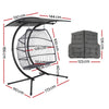 Gardeon 2-Seater Egg Swing Chair – Grey Wicker