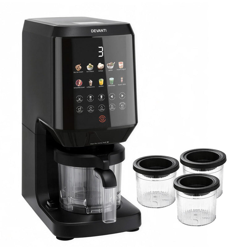 Devanti 10-in-1 Ice Cream Maker Machine – Gelato, Sorbet & Frozen Desserts